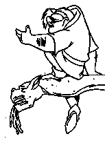 coloriage quasimodo sur la gargouille